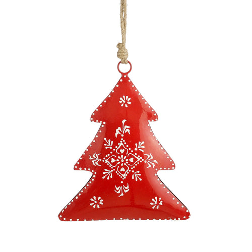 Ornament tree red - l18xw4xh16cm