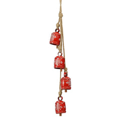 Garland bell red FSC 100% - h70xd6cm