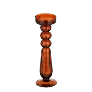 Rivka candleholder d. brown - h30xd10cm