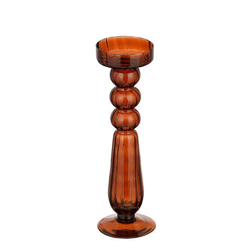 Rivka candleholder d. brown - h30xd10cm