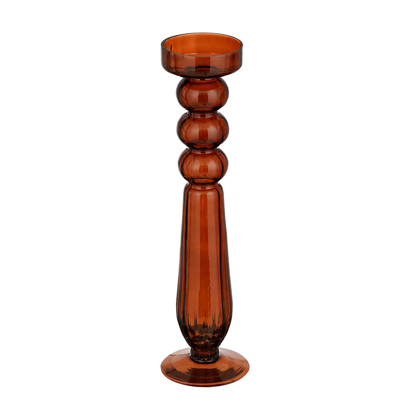 Rivka candleholder d. brown - h38xd10cm