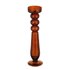 Rivka candleholder d. brown - h38xd10cm