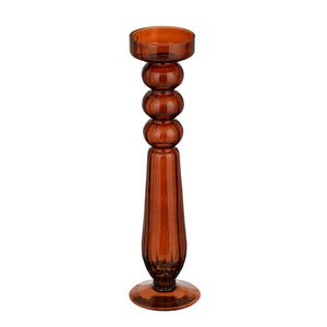 Rivka candleholder d. brown - h38xd10cm