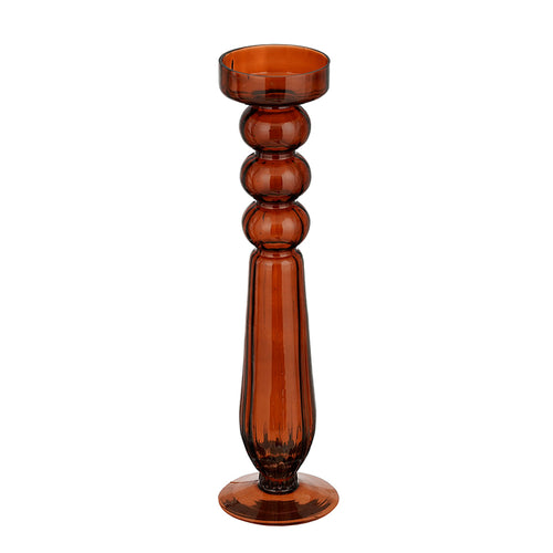 Rivka candleholder d. brown - h38xd10cm