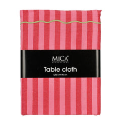 Table cloth stripes red - l250xw140cm