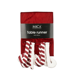 Tablerunner candy cane d. red - l240xw35cm