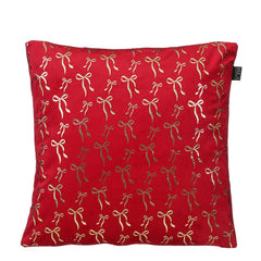 Cushion bow red - l45xw45xh16cm