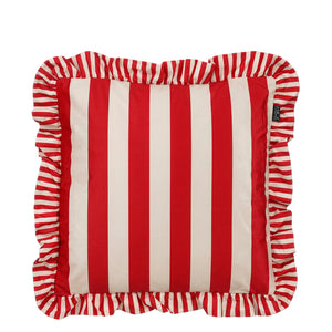 Cushion stripes red - l50xw50xh16cm