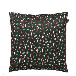 Cushion candy cane d. green - l45xw45xh16cm
