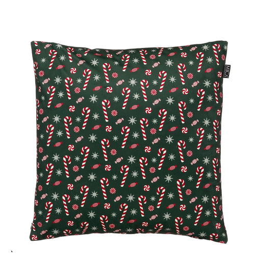 Cushion candy cane d. green - l45xw45xh16cm