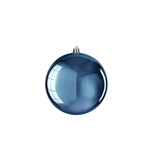 Bauble unbreakable d. blue shiny - d12cm