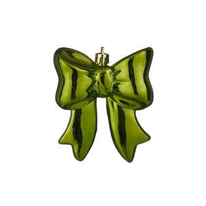 Ornament bow d. green - l8,5xw3,5xh10cm
