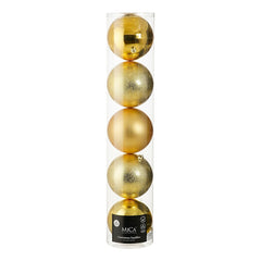 Bauble unbreakable gold 5 pieces - d20cm