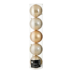 Bauble unbreakable cream 5 pieces - d20cm