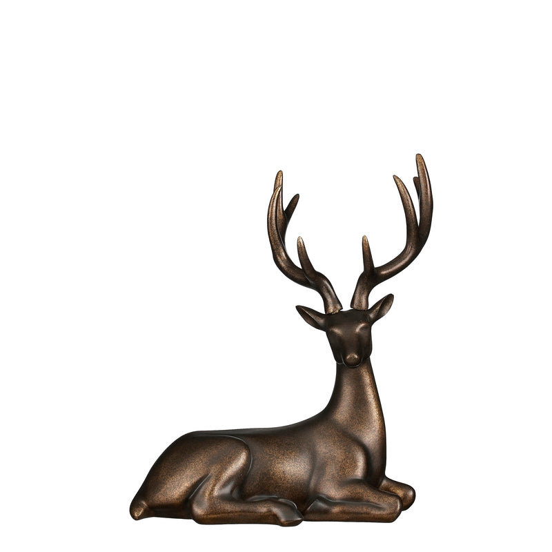 Decoration deer d. brown - l23xw34xh40cm
