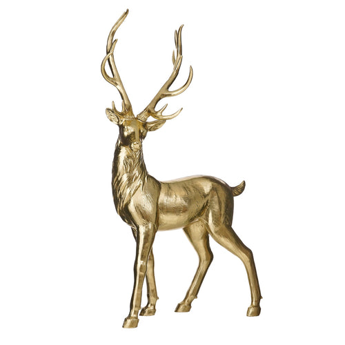 Decoration deer gold - l92,5xw50xh157,5cm