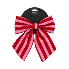 Bow stripes pink - l20xw23xh3cm