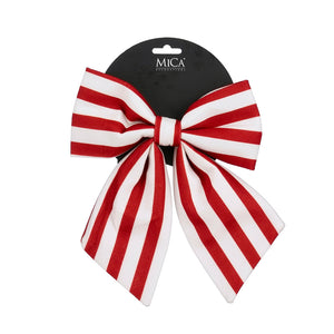 Bow stripes white - l20xw23xh3cm