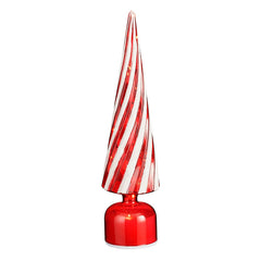 Decoration x-mas tree rotatable red led battery operated - h