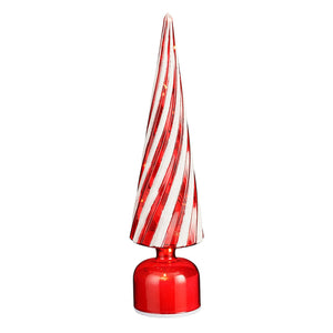 Decoration x-mas tree rotatable red led battery operated - h