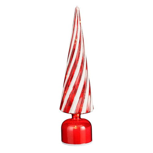 Decoration x-mas tree rotatable red led battery operated - h