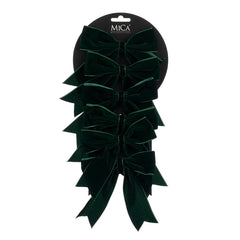 Bow green 6 pieces - l12xw14cm