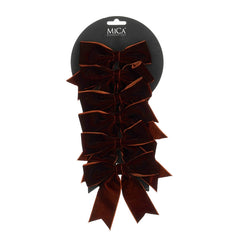 Bow brown 6 pieces - l12xw14cm