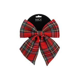 Bow check red - l20xw23cm