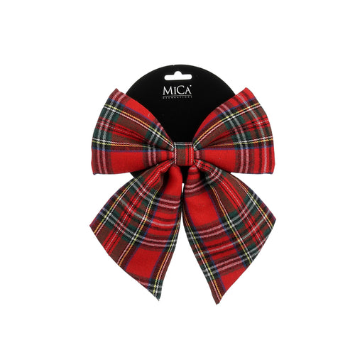 Bow check red - l20xw23cm