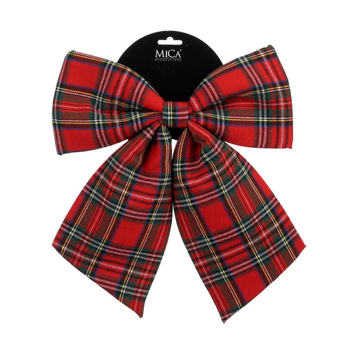 Bow check red - l28xw34xh3,5cm