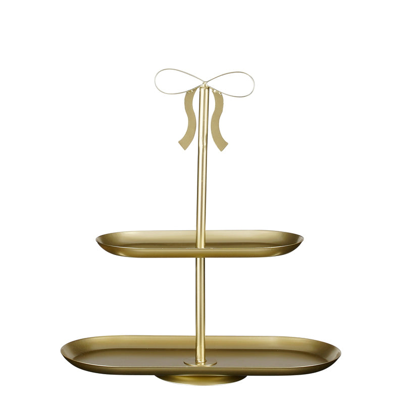 Grazia decoration tiered stand gold - l38xw17xh40cm