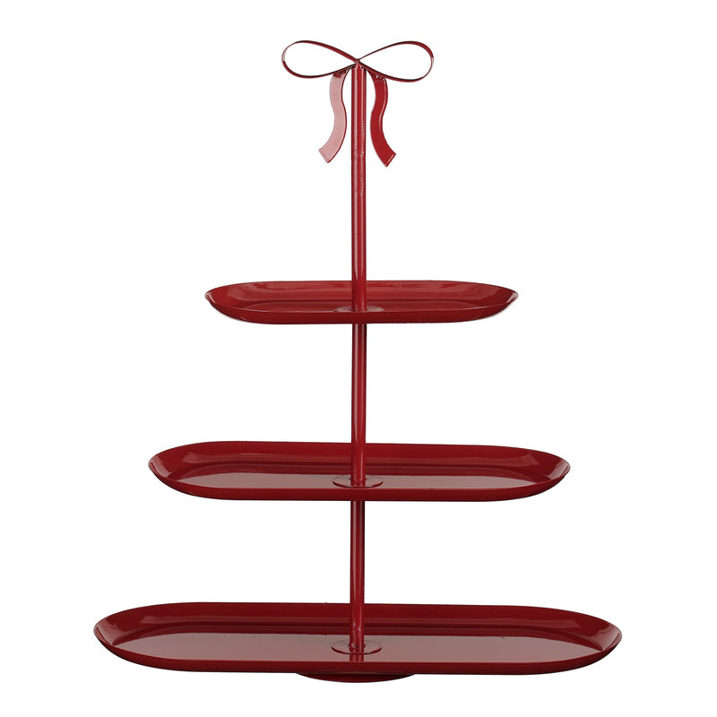 Grazia decoration tiered stand d. brown - l48xw20xh55cm