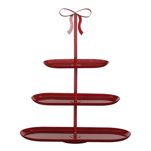 Grazia decoration tiered stand d. brown - l48xw20xh55cm