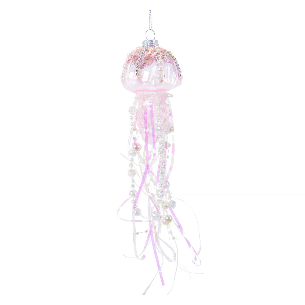 Glass Jellyfish With Pearl (10.5 cm)