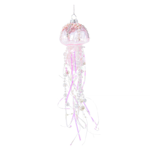 Glass Jellyfish With Pearl (10.5 cm)