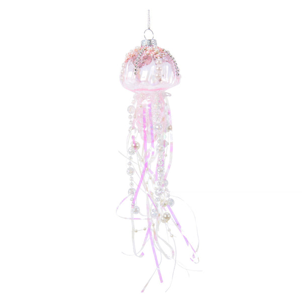 Glass Jellyfish With Pearl (10.5 cm)