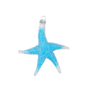 Glass Sea Star With Hanger (13.5cm)
