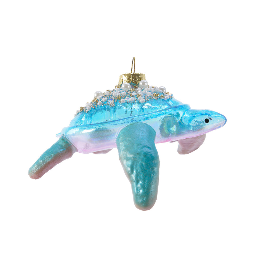 Glass Sea Animal With Bead (5 cm)