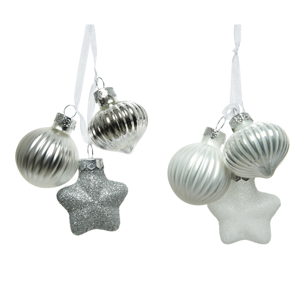 Glass Silver Figure Bundle (3.5cm)