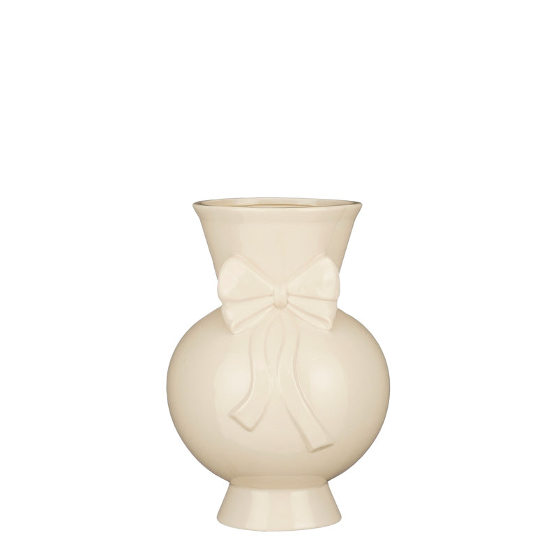 Vase bow white - h29xd20cm