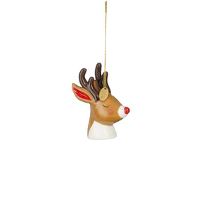 Ornament reindeer brown - l6,5xw4xh8cm