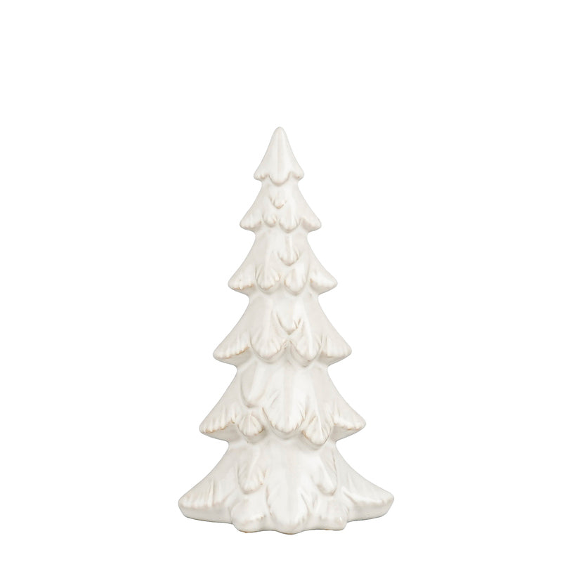 Decoration tree white - l10,5xw7xh19,5cm