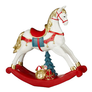 Decoration rockinghorse red - l27xw7xh26cm