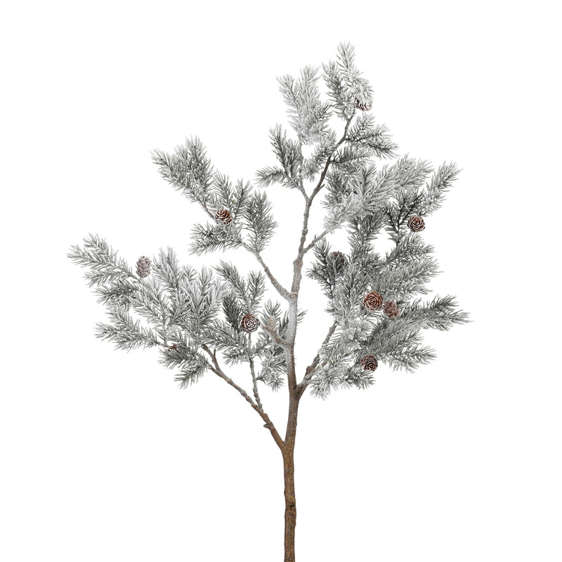 Pine cone spray green frosted - l96cm