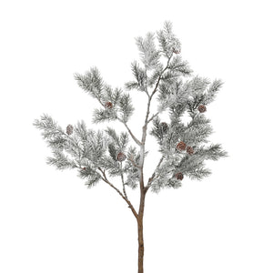 Pine cone spray green frosted - l96cm