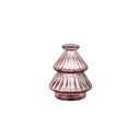 Vase tree recycled glass red green pink 3 assorted - h12,5xd