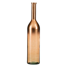 Rioja bottle recycled glass copper - h100xd21cm