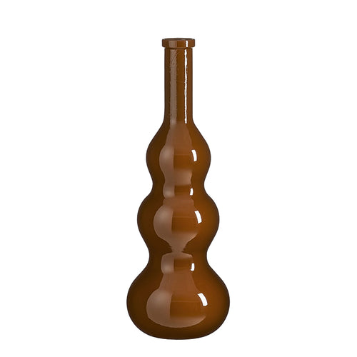 Benito vase recycled glass brown - h75xd26,5cm