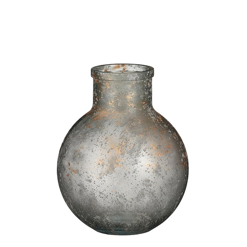 Civita vase recycled glass anthracite - h31xd24cm