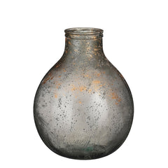 Civita vase recycled glass anthracite - h46xd37cm